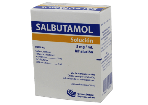 SALBUTAMOL SOL. P/INHALACION 5 MG. CAJA C/FCO. C/10 ML.
