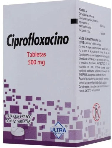 CIPROFLOXACINO 500MG 12 TAB LGEN