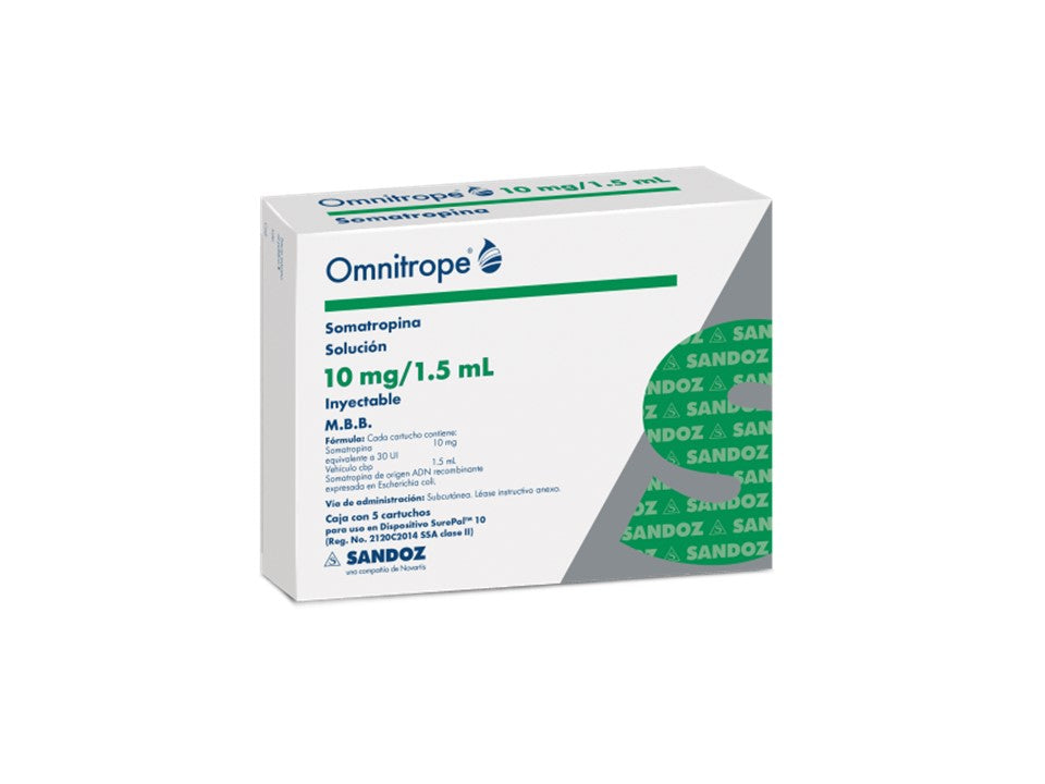 OMNITROPE 10MG/1.5ML SOL INY 5CART