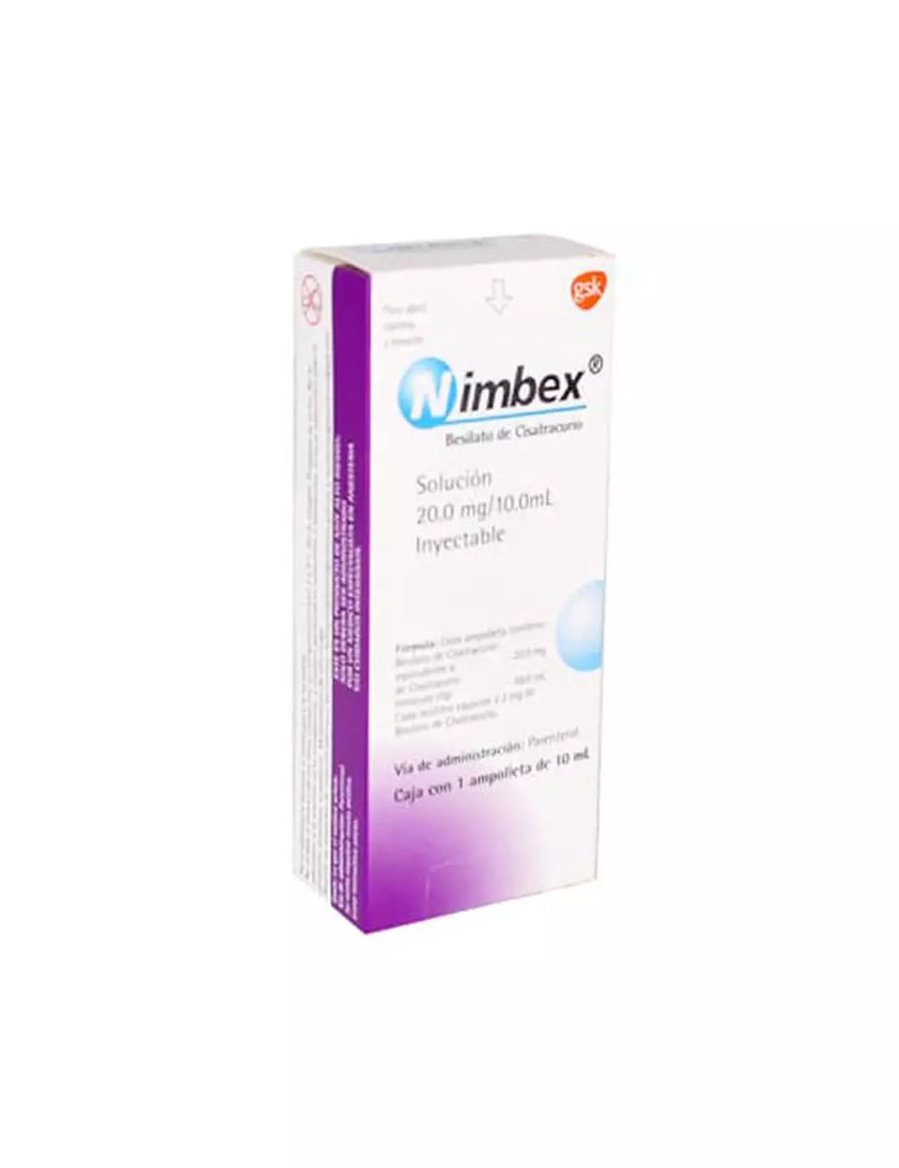 NIMBEX INY 20 MG 10 ML 1AMP