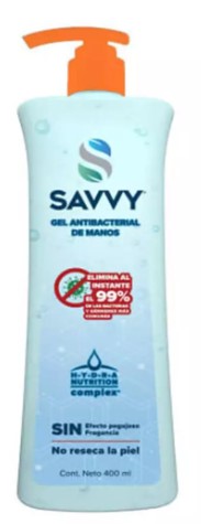GEL ANTIBACTERIAL SAVVY 400ML