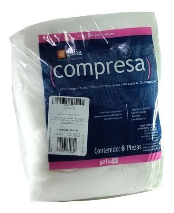 COMPRESA VIENTRE 6 COMP 70CMX45CM