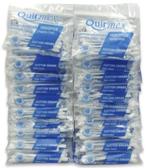 HISOPOS  EXHIBIDOR 20 BOLSAS 20 PZAS