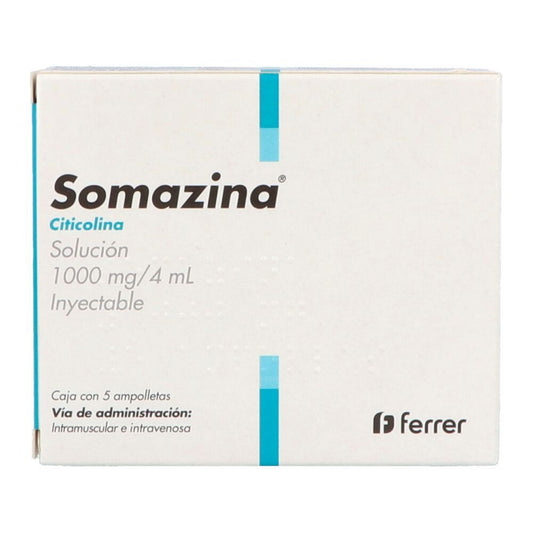 SOMAZINA 1000 MG SOL INY 5X4 ML