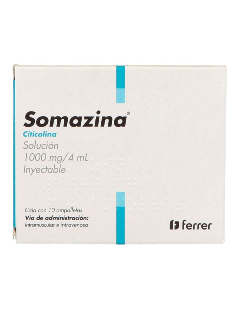 SOMAZINA 1000 MG SOL INY 10X4 ML