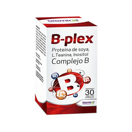 B-PLEX 30 TAB 27/25/25/500 MG
