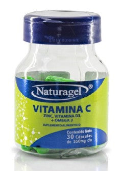 VITAMINA C-ZINC-VITAMINA D3-OMEGA 3 CAP FCO C/30