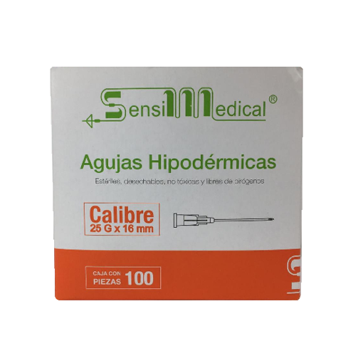AGUJAS HIPODERMICAS 25X16 MM C/100