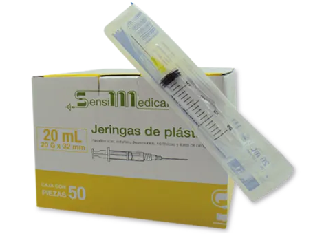 JERINGA AMARILLA 50 JERS 20X32MM / 20 ML