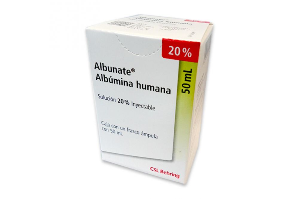 ALBUNATE 20% SOL INY FA 50ML