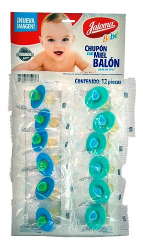 CHUPON C/ MIEL BALON JALOMA BEBE 12PZAS