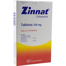 ZINNAT TAB. 250 MG. CAJA C/14