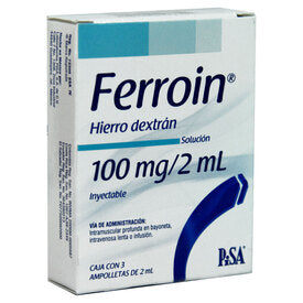 FERROIN 100 MG AMP 3X2 ML