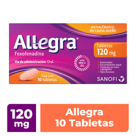 ALLEGRA 120 MG 10 CPR