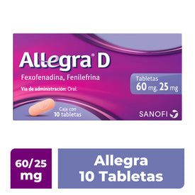 ALLEGRA D 60/25 MG 10 TAB