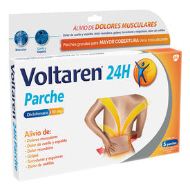 VOLTAREN 24H 30MG 5 PARCHES