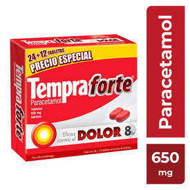 TEMPRA FORTE 650MG 24+12 TAB