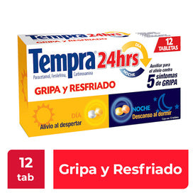 TEMPRA 24HRS DIA/NOCHE 12 TAB