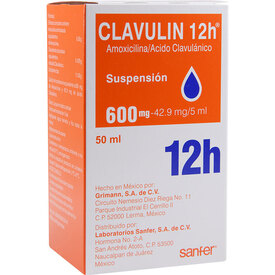 CLAVULIN 12H 600/42.9MG 50MLSUSP