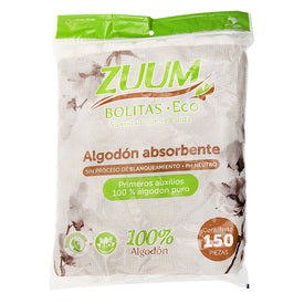 BOLITAS DE ALGODON ZUUM ECO C/150