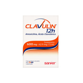 CLAVULIN 12H 600/42.9 MG 70ML SUSP