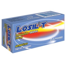 LOSIL-T 1 CAJA 30 TAB 250 MG