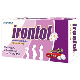 IRONFOL 100 MG/350 MCG 30 TAB