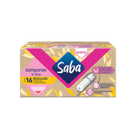 TAMPONES SABA V-ECO REGULAR C/16