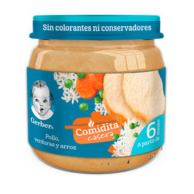 GERBER 2A E VERD C/POLLO ARROZ 113G