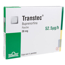 TRANSTEC 30MG PARCHES 4 52.5