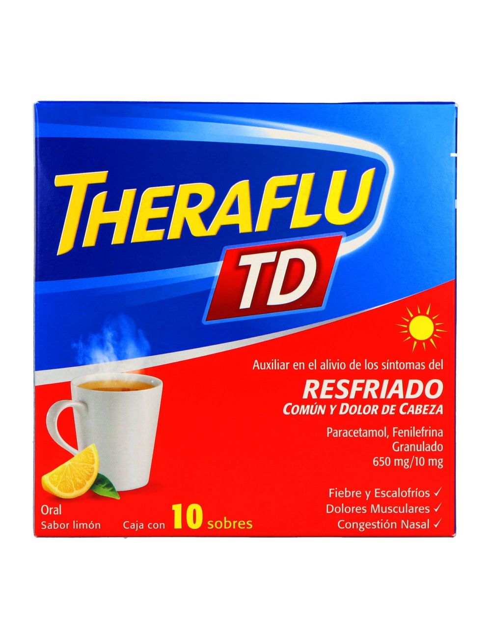 THERAFLU EXT-TD ROJO 10SB ECONOPACK